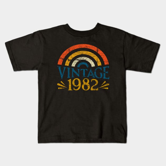 Retro vintage 1982, 41th birthday gift Kids T-Shirt by UranusArts